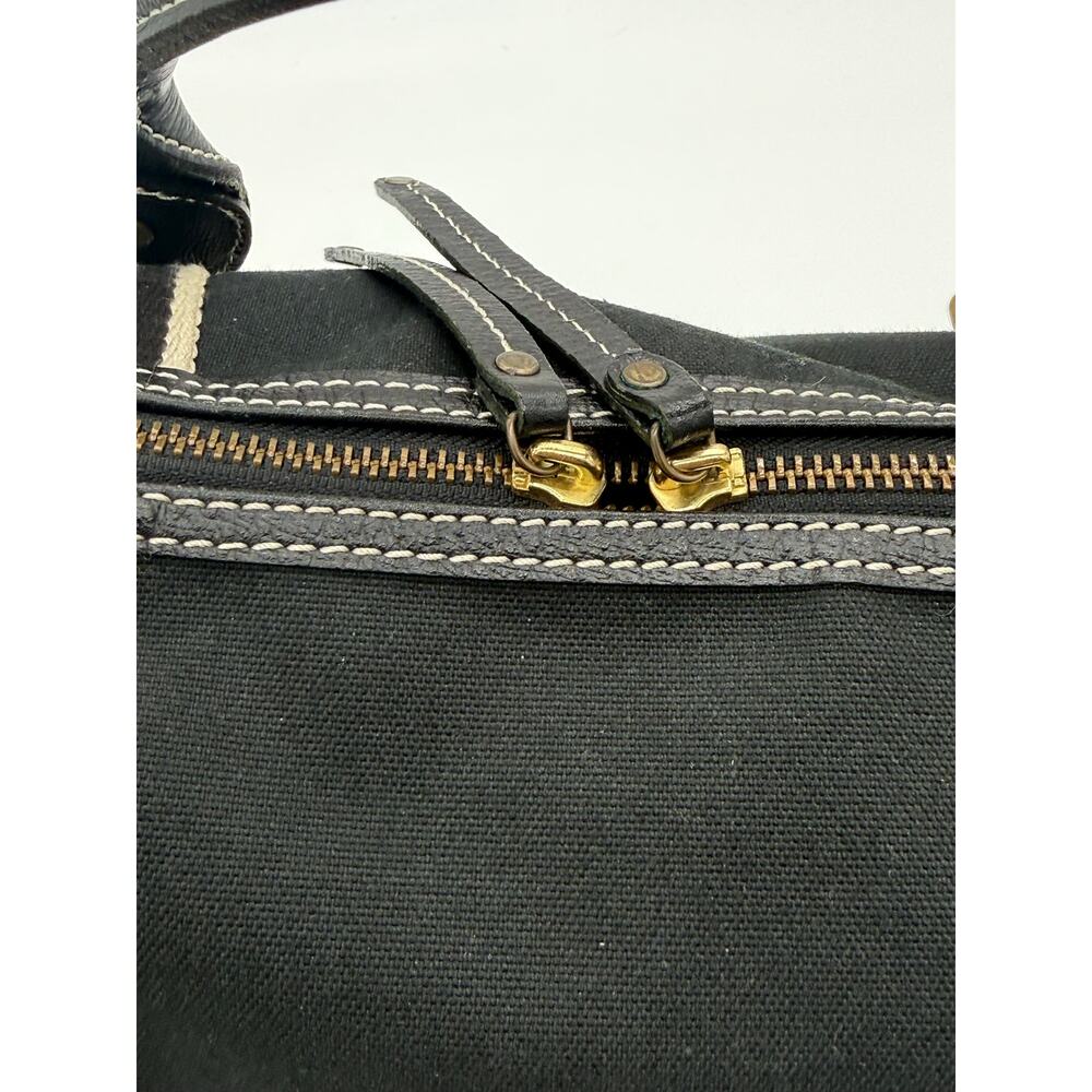 Burberry London Blue Label Black Canvas Leather Mini Boston Duffle Handbag - Picture 12 of 14